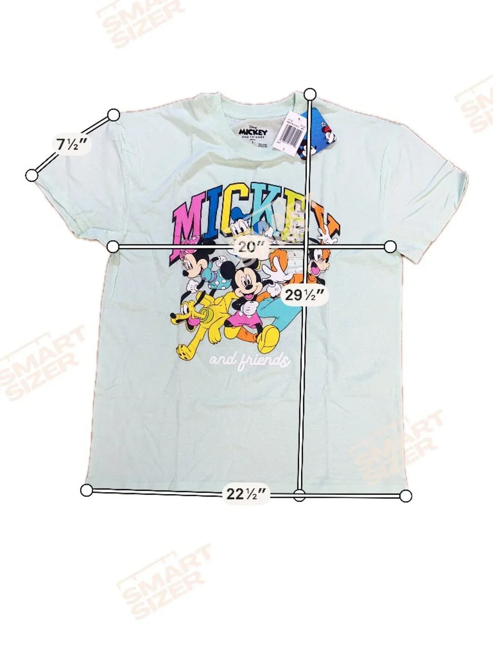 Disney Mickey Mouse & Friends T-Shirt Mens Large Mint Green Graphic Tee NWT